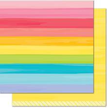 Lawn Fawn Really Rainbow Double-Sided Cardstock 12X12 - Yellow Bric...