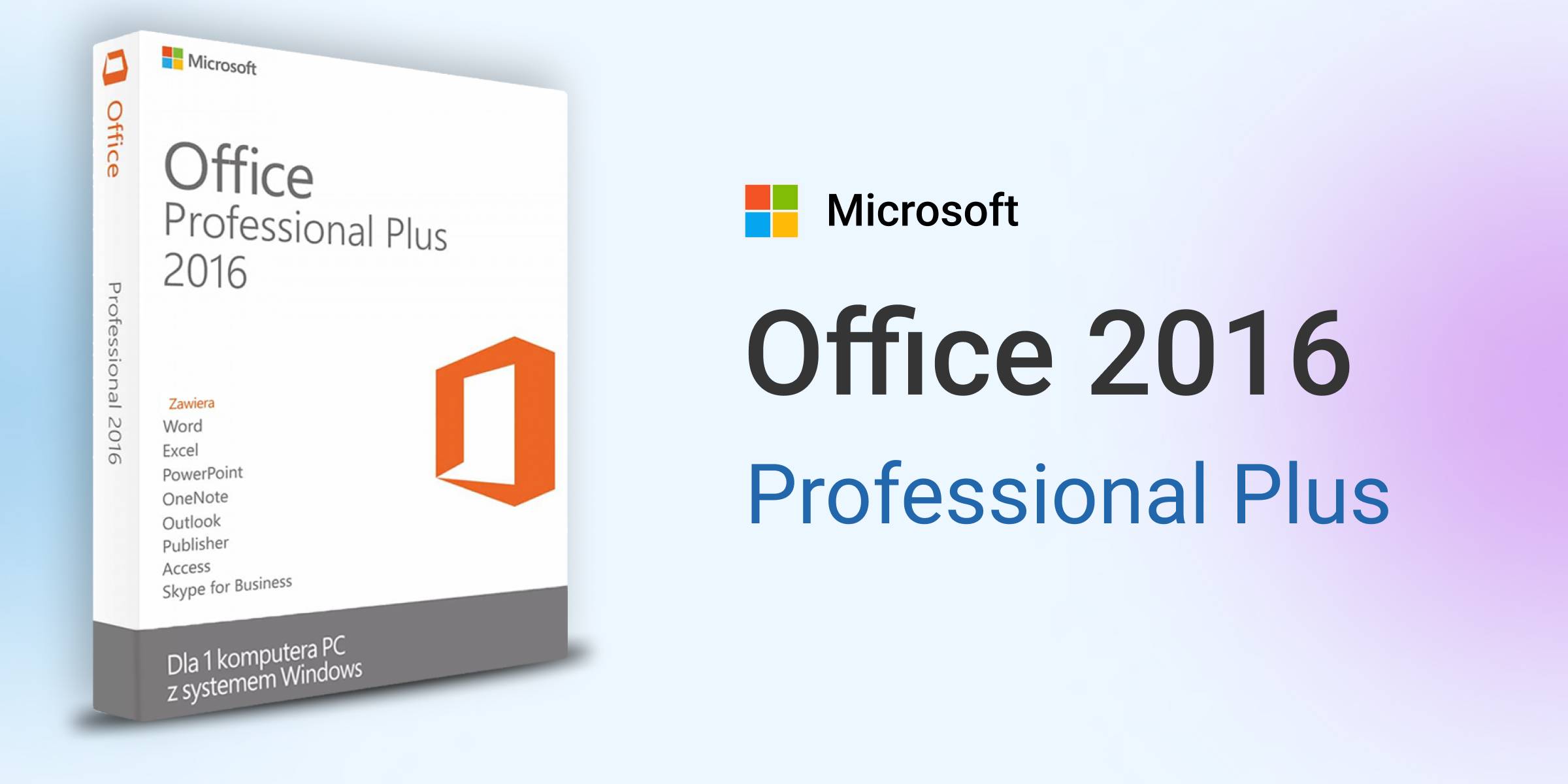 Microsoft Office Professional 2016 Plus - 1 Device/1 Year