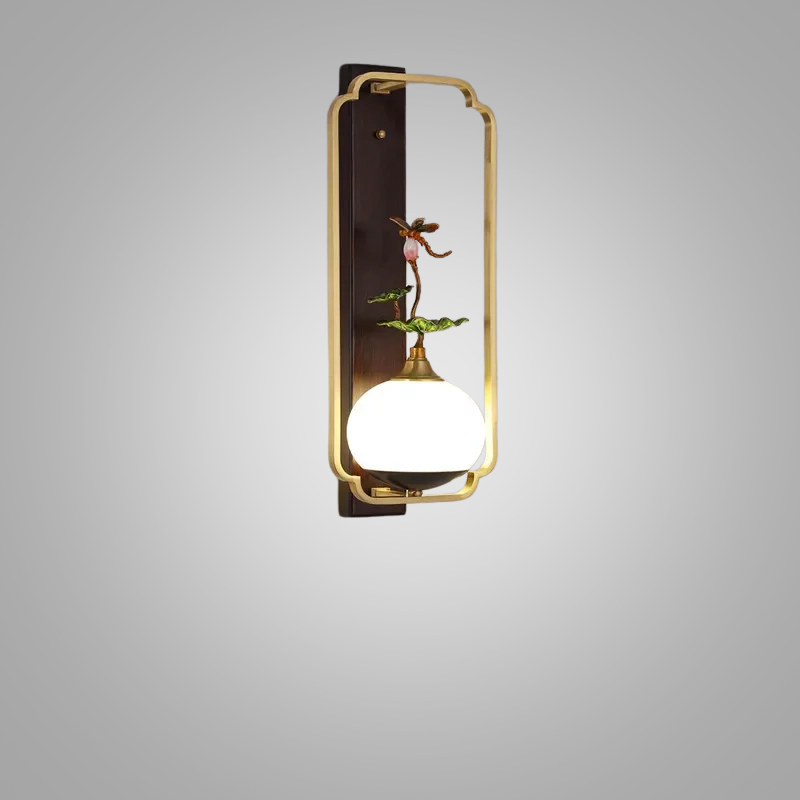 BrassGlow Vägglampa - Elegant Mässingsväggbelysning - Stil B / 220V
