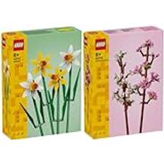 Lego Uppsättning av 2 40747 påskliljor och 40725 körsbärsblommor