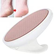 Glasfotfil Callus Remover, Nano Crystal Feet Scrubber Portable Pedicure Foot Scraper för Sprucken Häl för Resanvändning(vit)