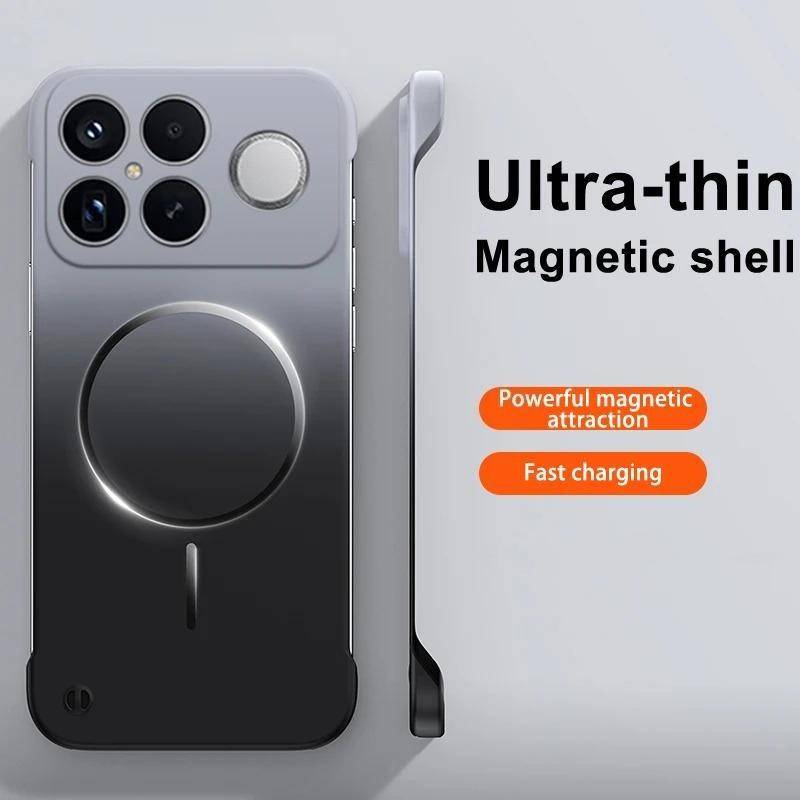 Lyxigt Ultratunt Magnetiskt Fodral för Xiaomi POCO F9 Ultra F9 Pro F8 Ultra Gradient Ramlöst Trådlös Laddning Telefonfodral Fundas