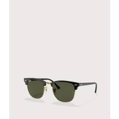 Clubmaster Classic Sunglasses - XXL/55-21 / W0365 Polished Black on Gold-Green Lens / 0RB3016