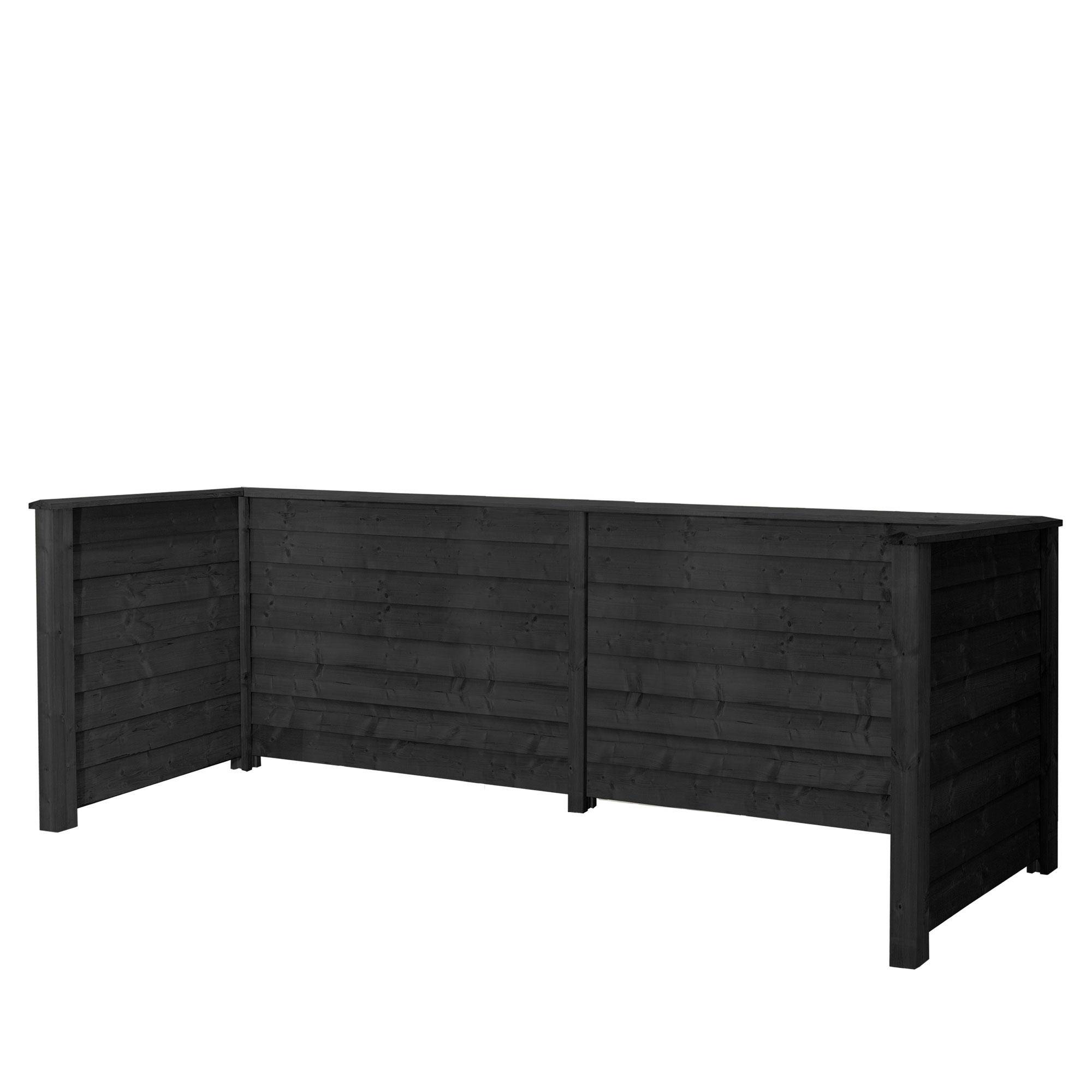 Renovationsskjul Klink Profil 377 cm imprægneret, sort.
