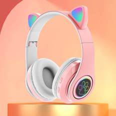 Bluetooth Hovedtelefoner Headset Katteøre Bluetooth Headset B39 Katteøre Sød Katteøre Trådløst Headset LED Blinkende Lys, En Gave Til Venner Og Børn