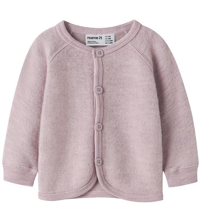 Name It Cardigan - Ull - NbfWmino - Violet Ice - Name It - 1½ år (86) - Cardigan