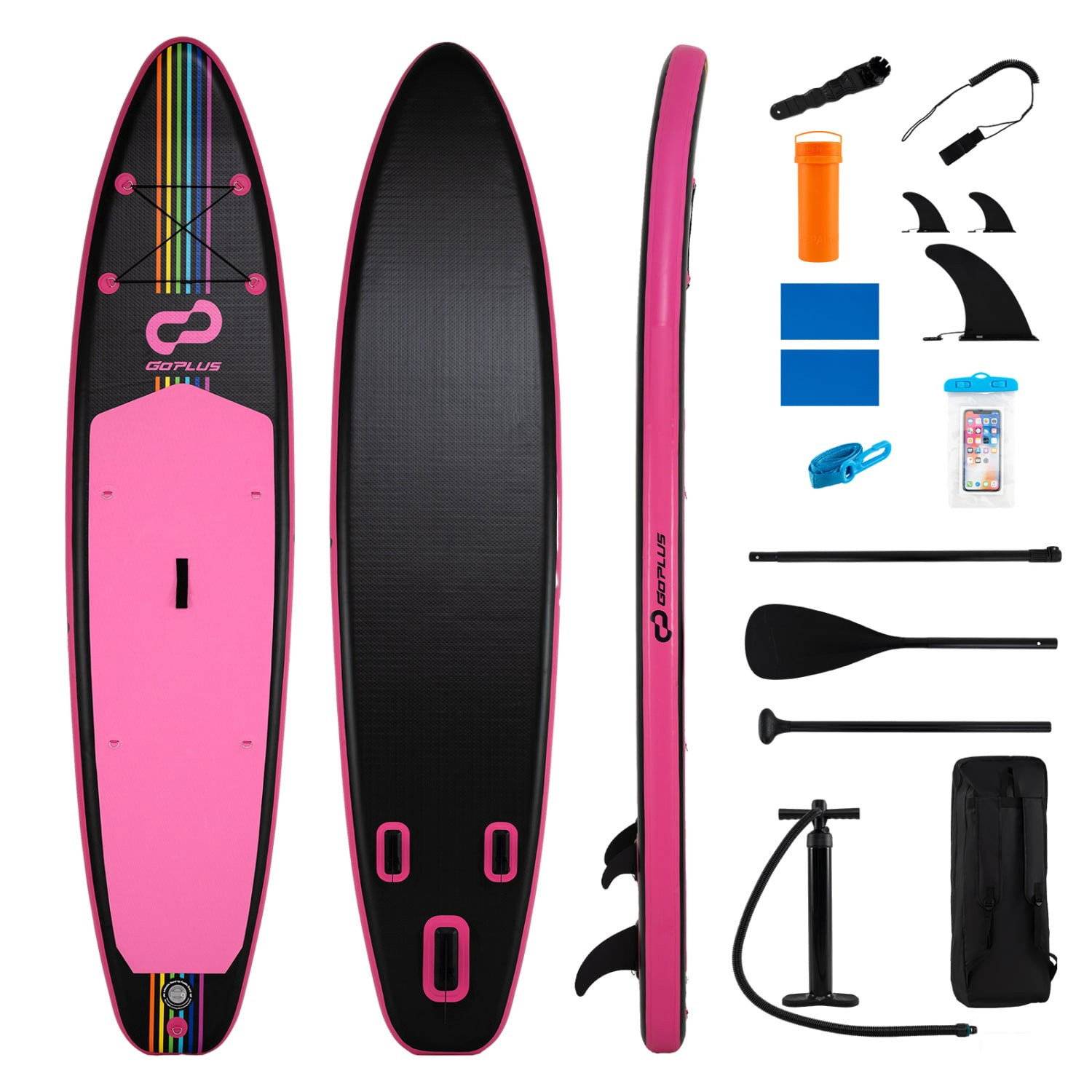 Oppusteligt Stand Up Paddleboard 3,7 m, 145 kg, rygsæk