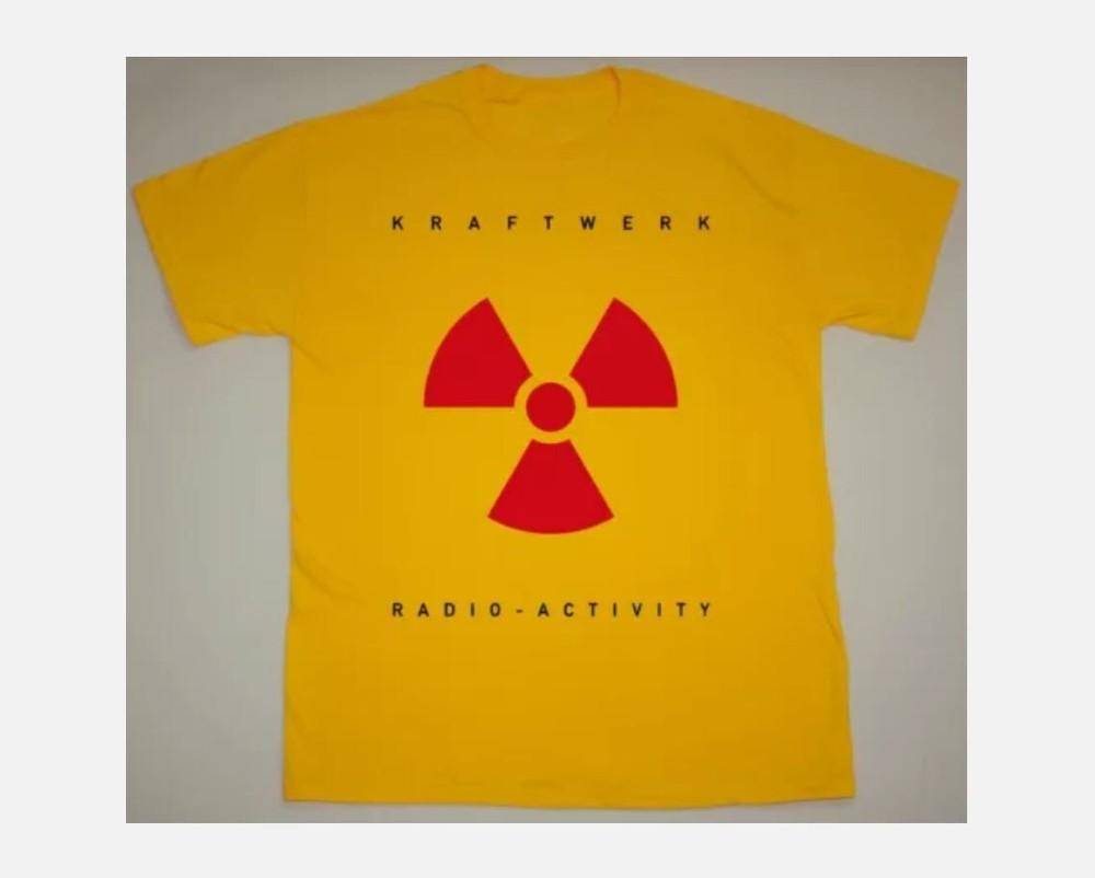 Retro KRAFTWERK RADIO-ACTIVITY 1975 T-shirt Klassisk Gul Unisex S-4XL cm