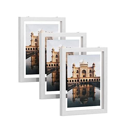 Songmics set med 3 bildramar, rymmer 4 x 6 tum (4 x 6 tum) 5 x 7 tum (5 x 7 tum)