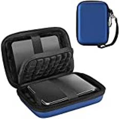 ProCase 2,5 tum externt hårddiskfodral, skyddsfodral för WD, Toshiba, Canvio, Seagate, Samsung SSD HDD, bärbar stötskyddad ficka för 2 x 2,5" skivor, med ficka för tillbehör