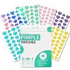 Pimple Patches hydrokolloid, osynliga finnar med teeträd olja dag och natt använd pimple lapp akne lappar vattentäta ventilerande akne patch, plåster, anti-(484 stycken)