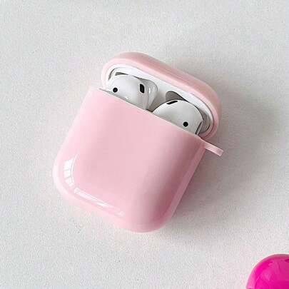 Rosa vanligt fodral kompatibelt med Apple Bluetooth-hörlurar, fallskyddande fodral kompatibelt med Apple Bluetooth-hörlurarnas laddningsfodral, reptål (Apple AirPods 1/2,Apple AirPods Pro,Apple AirPods 3,Apple AirPods Pro 2,Apple AirPods 4)