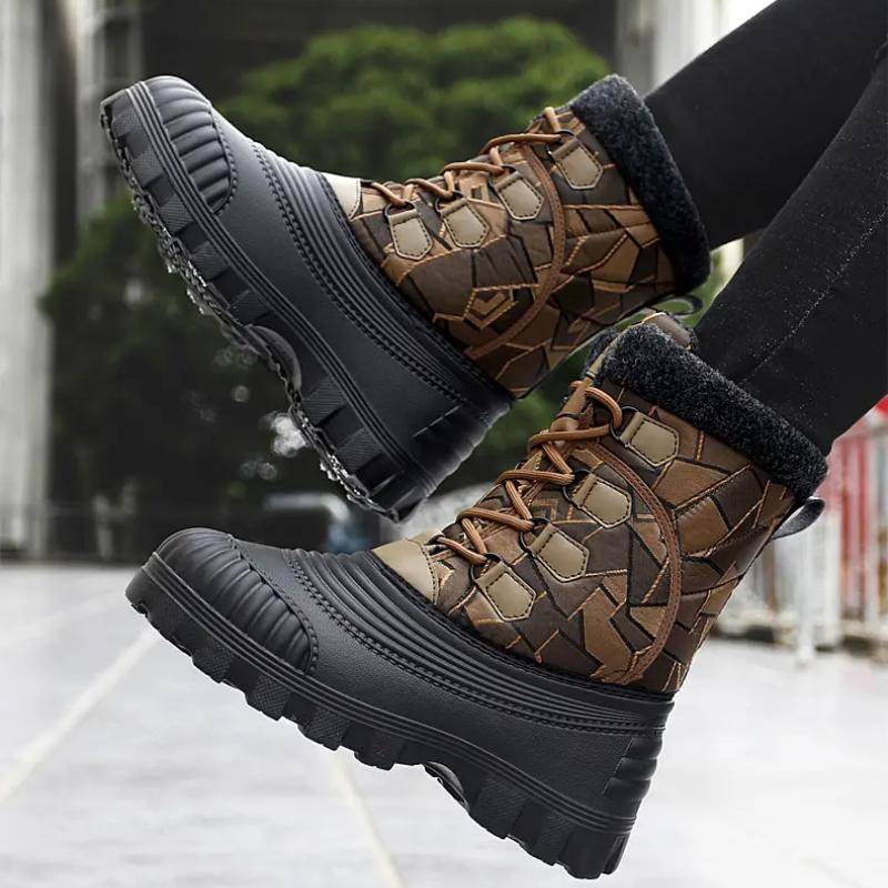 Camouflage Men Boots Work Safty Shoes Waterproof Men Desert Boots Autumn Winter Special Men's Ankle Boots cm armégrön färg