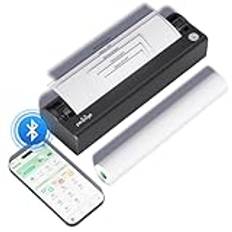 Bisofice PeriPage P80 mobil skrivare, termoskrivare A4, Bluetooth Portable Printer, bärbar skrivare, liten kompakt, stöder 110 mm/80 mm/53 mm/210 x 297 mm A4 termopapper