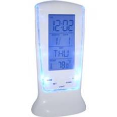 Digital lcd väckarklocka kalender termometer bakgrundsbelysning multifunktionsdisplay klocka blå led bakgrundsbelysning väckarklockor reloj desper