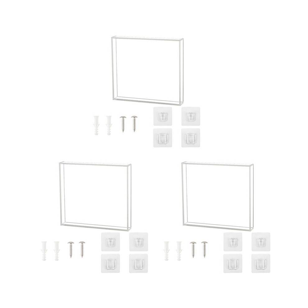 3X CD-Skiva Universal Wall Display Box Transparent Förvaringsskåp Böcker Filer Tidskrifter Kort Dekorativ Akrylhållare