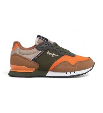 Pepe Jeanstil drenge. PBS40006 Træningssko London Park orange (34), Fast, Blonder, Casual, børnetøj