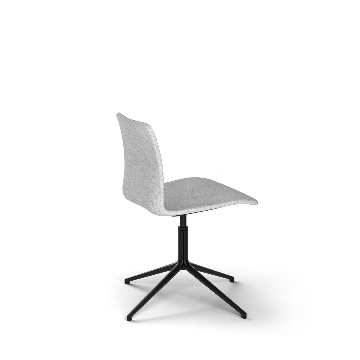Mood Konferencestol, fuldpolstret - 67 x 67 x 80 cm, siddehøjde 47 cm Stofgruppe 2 Sort.