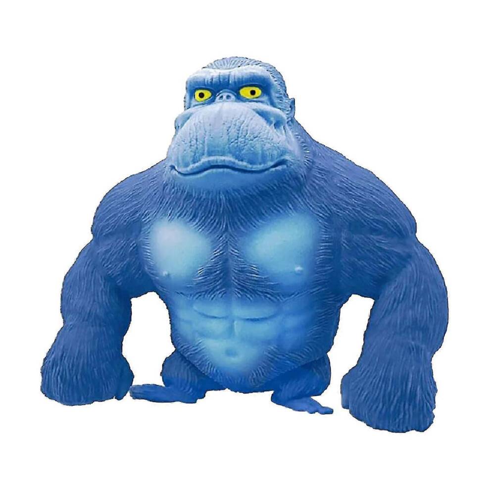 (Blue) Squishy Monkey Anime Figurine Latex Monkey Gorilla Toy Jungle Animal Figurine, Adults Squishy Gorilla Stress Toy