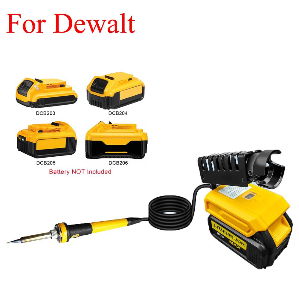 Portable Soldering Iron Kit Compatible with For Dewalt 20V Battery 60W Cordless Electric Soldering Iron Tool for DIY Home Repair