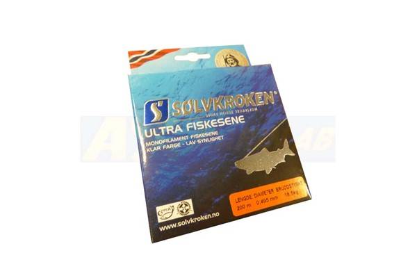Solvkroken Ultra Fiskesene 0,495mm 18,5kg 200m