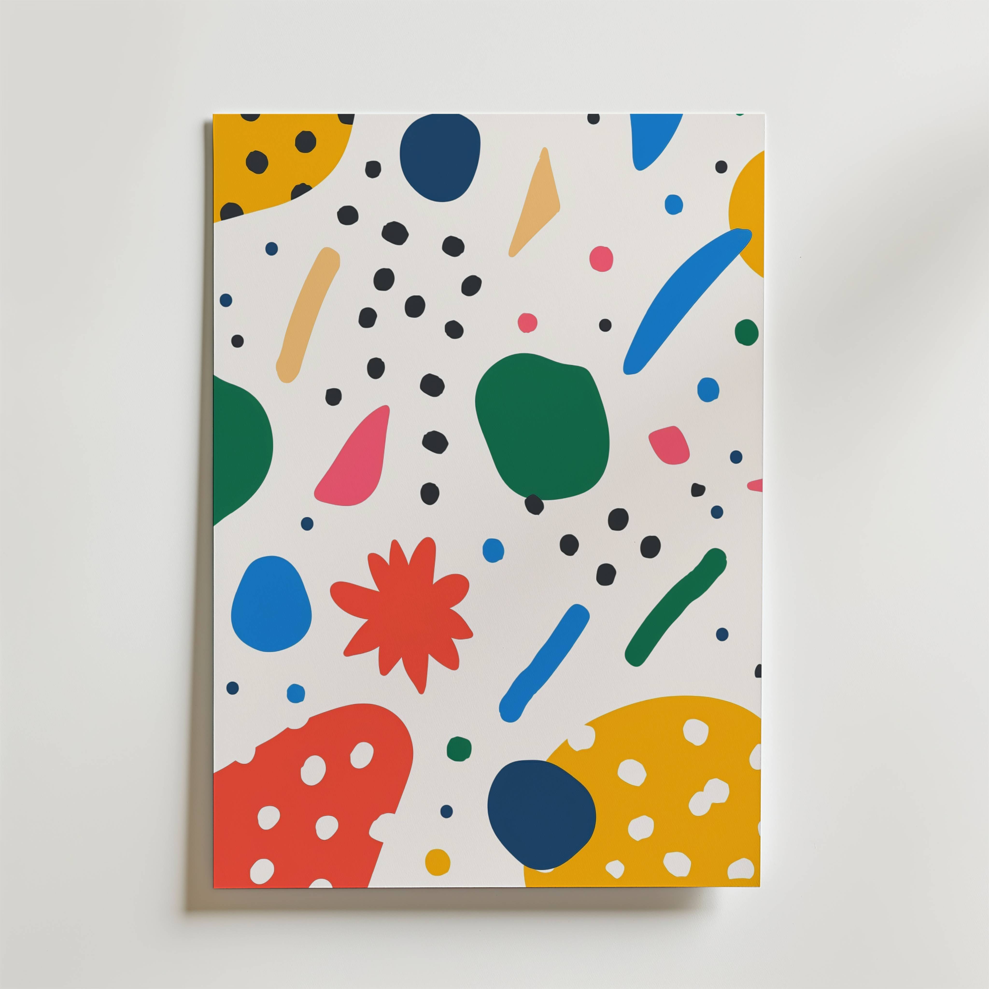 Abstract Joy Poster - Premium Canvas 100x140 cm