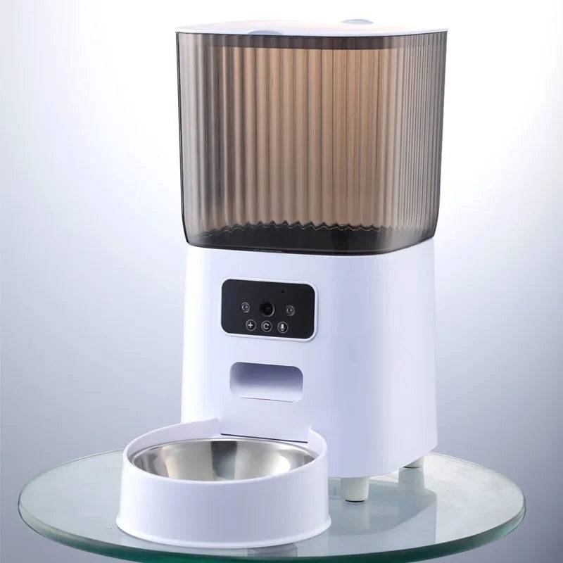 5L Smart Automatic Pet Feeder - Single & Double Bowl with WiFi or Video - Single bowl video