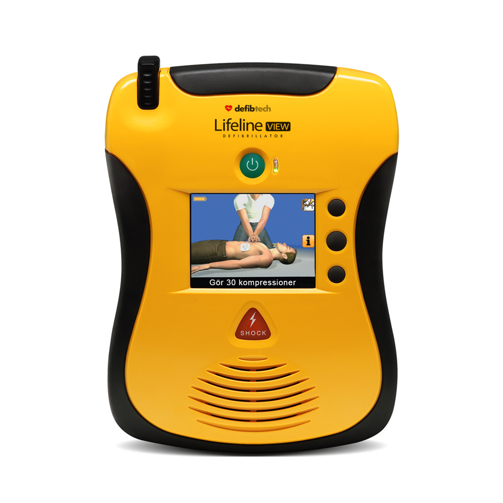 Defibtech Lifeline View Hjertestarter med batteri, elektroder og etui