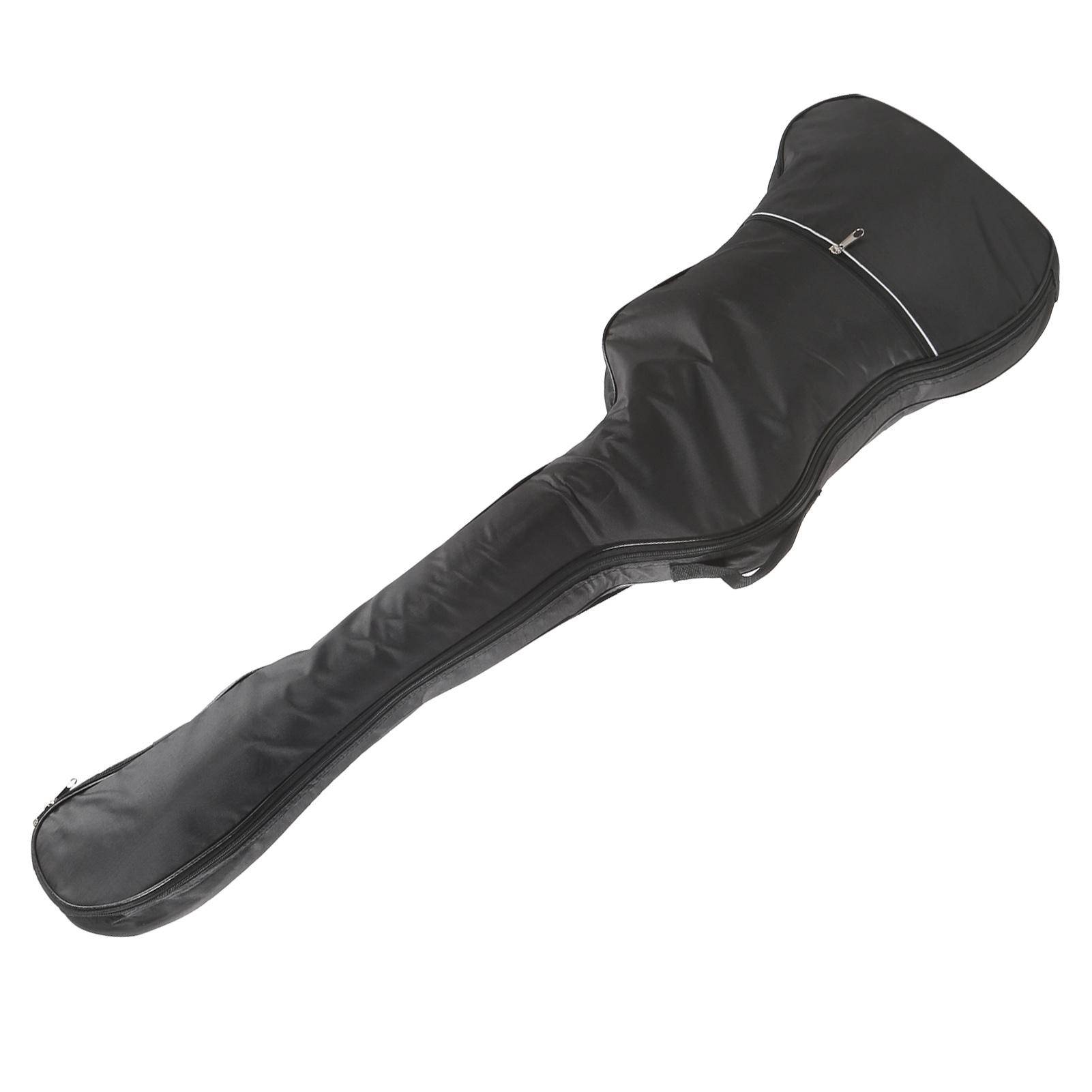 Electric Bass Guitar Gig Bag 47in Thickened Waterproof Dual Adjustable Shoulder Strap Black