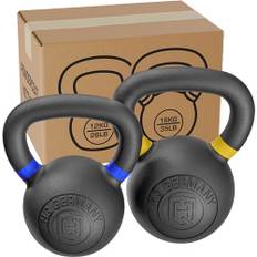 HQ Germany® Powdercoat Kettlebell | Vollguss | 2-32kg | Starter-Sets | ±2,0% Gewichtstoleranz, Gewicht:+Starter-Set (12+16KG)