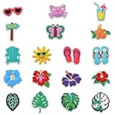 UR URLIFEHALL 36 st 18 stilar PVC plast cabochon blomma blad flip flop sko berlocker platt baksida utsmyckningar för hantverk hårklämmor heminredning