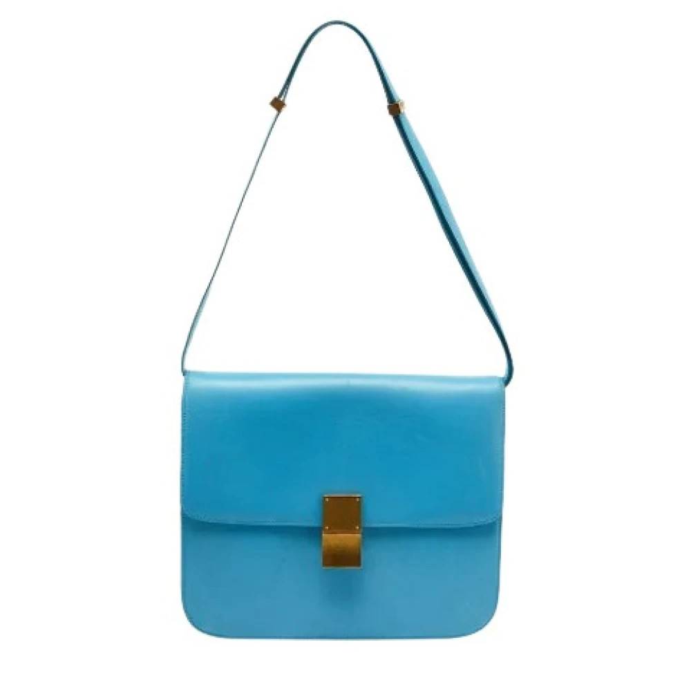 Celine Vintage Pre-owned Vintage Skuldertaske - Vintage - Dame - Blå - ONE SIZE - Uld