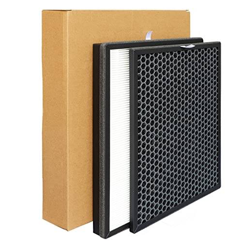 LRFDRESS FY2422 HEPA-filter och aktivt kolfilter FY2420 ersättning för Philips AC2889, AC2887, AC2882, AC3829/10-serien 2000-serien och 2000i luftrenare tillbehör (1 Hepa-filter och aktivt kol)
