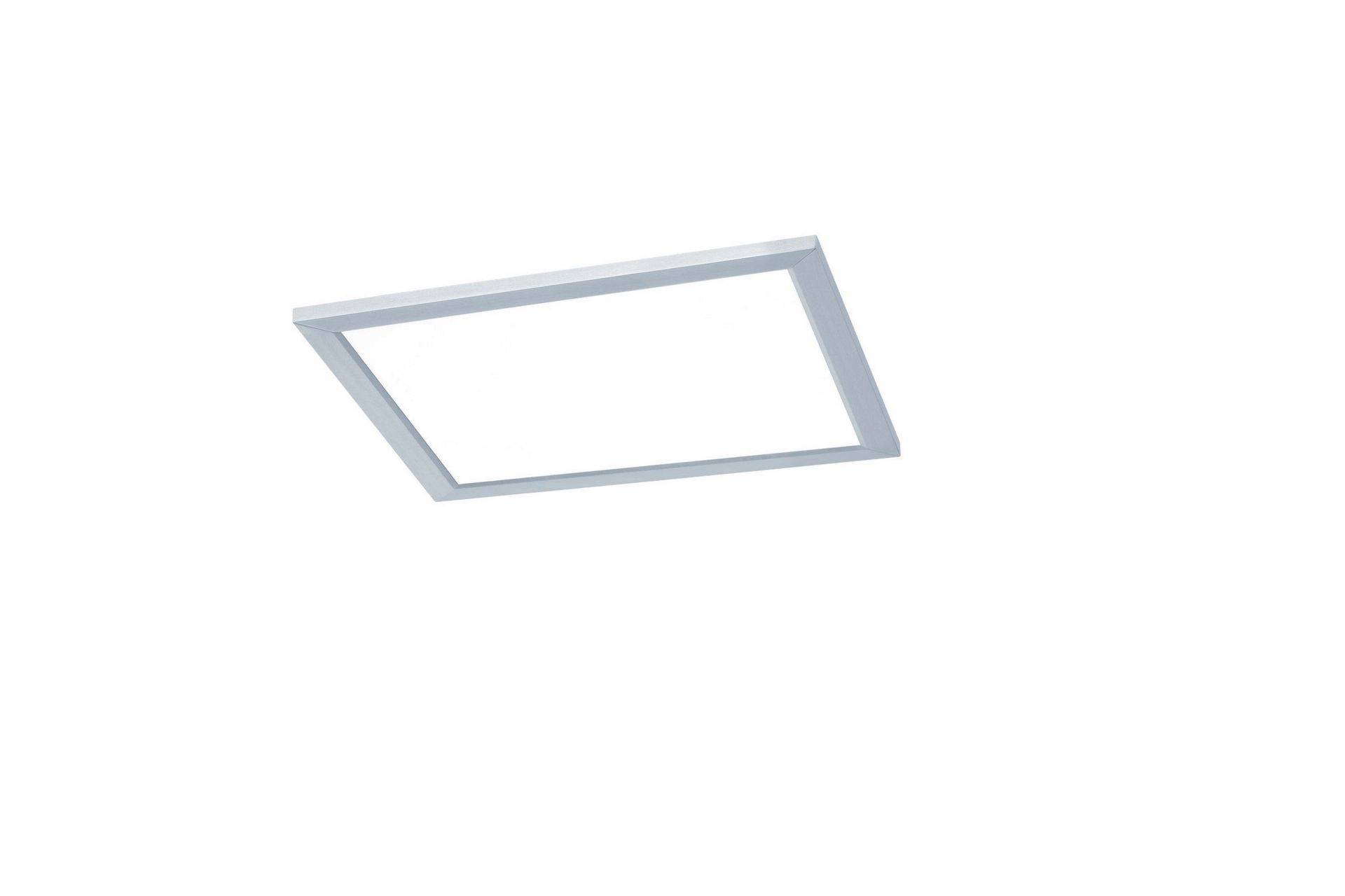 Phoenix LED Plafond 30x30cm borstad stål - Borstad stål/Vit Taklampa & takbelysning Silver Trio Lighting