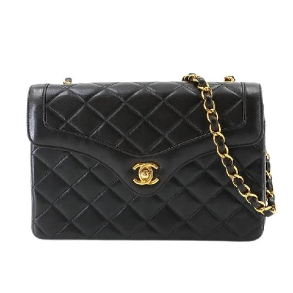 Chanel Vintage Pre-owned Vintage Skuldertaske - Vintage - Dame - Sort - ONE SIZE - Uld