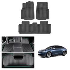 [Ny 2025] GAFAT Tesla Model Y Juniper 2025 2026 golvmattor, TPE allvädersgolvmattor för Tesla Model Y 2025 gummimattor 3D-canna OEM-original, extra hög kant 6–10 cm, lätt att rengöra