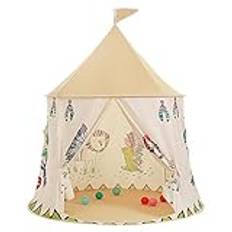 Lektält för Barn - Prinsessa och Prins Castle Tält, Bärbar Pop Up Indiskt Tält, Tipi, EN71-certifikat, Inomhus och Utomhus Lekhus, Present till Barn