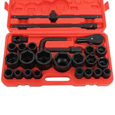 Vielrosse 20 delar slagnyckel, nöt-set, 3/4 tum 21–66 mm hylsnyckel, hexagonal metrisk, krafthylsnyckel set för bilreparation eller andra reparationer som används etc, D45GV7D
