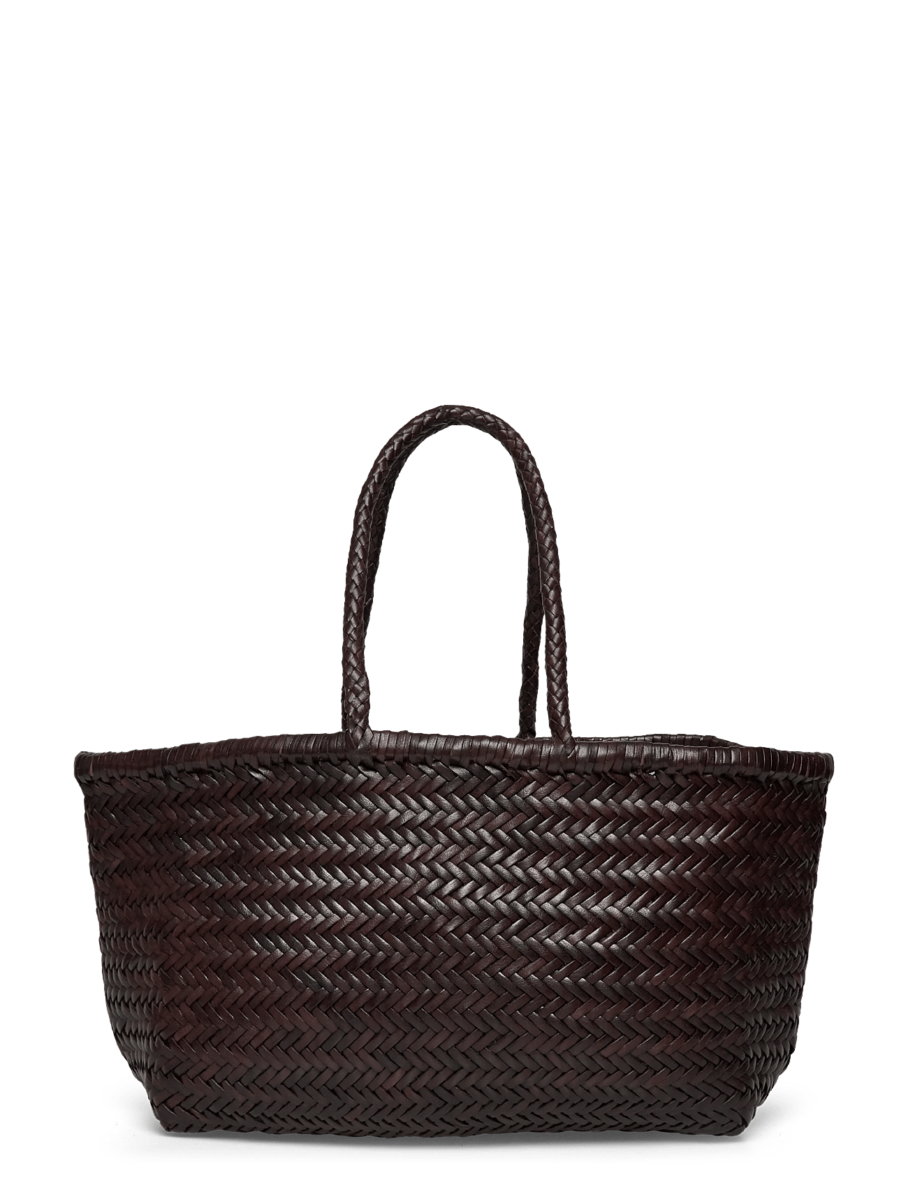 DRAGON DIFFUSION Triple Jump Big Woven Leather Tote Bag | Brown | One Size