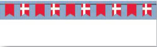Glaskort/bordkort 10 stk. Flag på snor
