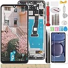 YHX-OU 6,15 Tum Skärmbyte LCD för Huawei P30 Lite 48MP MAR-L21A MAR-L01A MAR-LX1A LCD Skärm Display Pekskärm Montering Reparationskit Verktyg(svart)