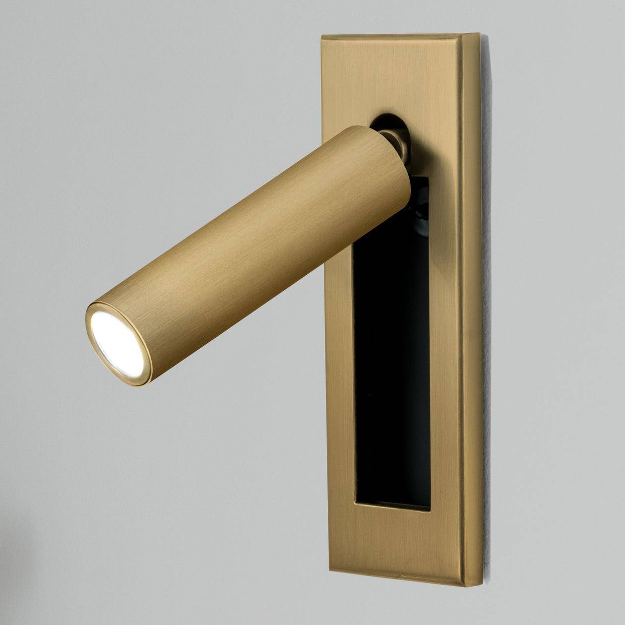 Inbyggd Ljus – Minimalistisk Sängside Vägglampa LED - Koppar / Varmvit / Dia 5cm x H 15.5cm set av 2 cylindrar