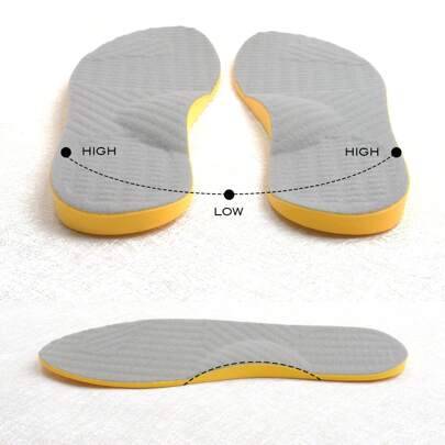 1 par High-Low Difference-innersula, utvändig hög invändig låg innersula, slitstark yttersula - Grå (EUR35-36,EUR37-38,EUR39-40,EUR41-42,43–45 euro,32–34 euro)
