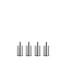 DUX - DUX SC sängben rund aluminium 8 cm 4-pack - Sängben - Silver - Trä