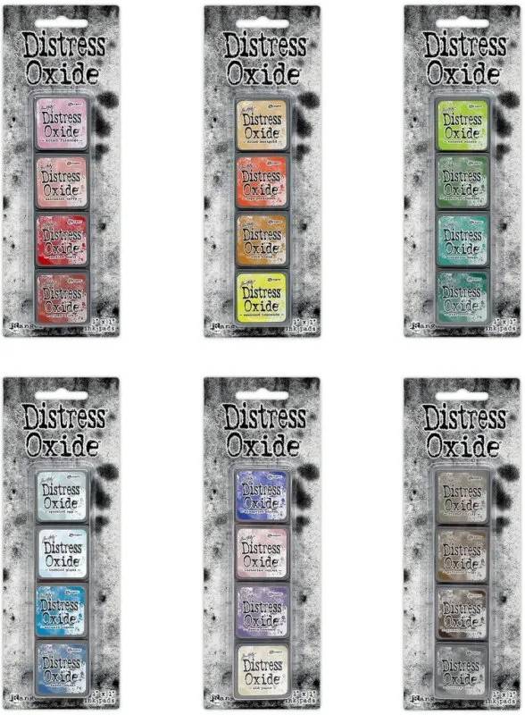 Tim Holtz Distress Mini Oxide Ink Pads Set - Kits #7 to #12 (24 pads)