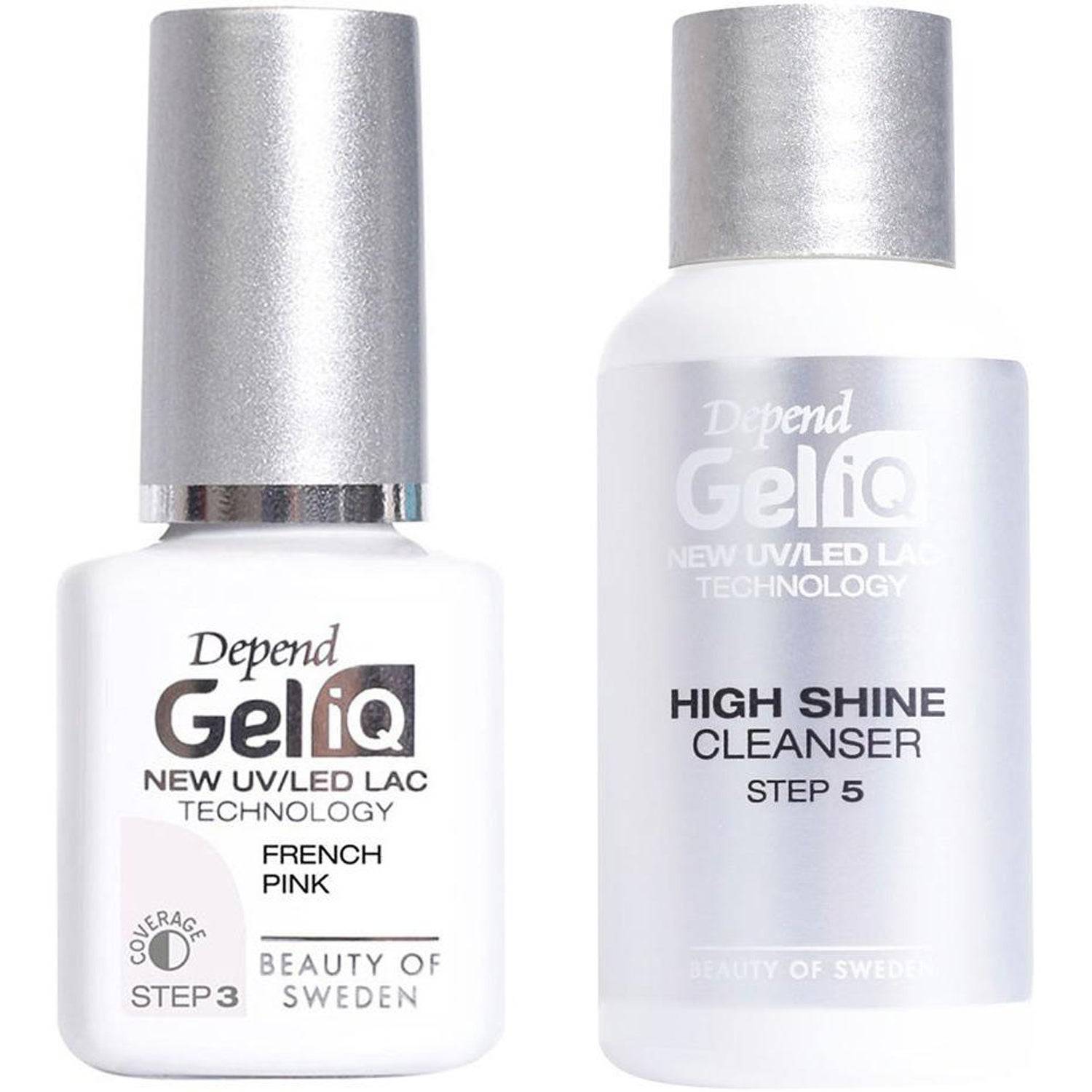 Depend Gel IQ French Pink & High Shine Cleanser Set