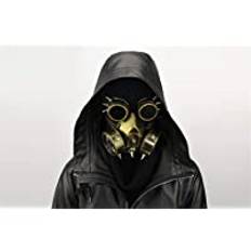 Ulalaza steampunk gasglasögon mask retro gotisk punk zombie soldater dödskalle mask för halloween cosplay rekvisita