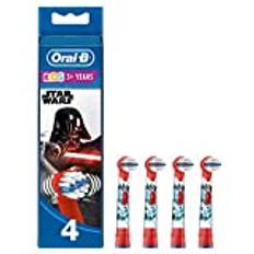 Oral-B Äkta Kids Stages Star Wars ersättande röda tandborsthuvuden, påfyllningar för elektrisk tandborste, lämplig för barn i åldrarna 3-6 år