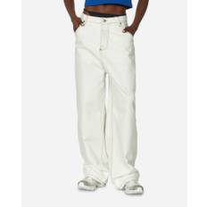 Canvas Baggy Jeans Cream - White - L