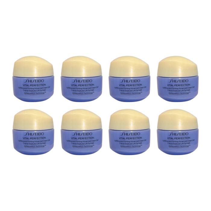 Shiseido - VITAL PERFECTION Uplifting and Firming Advanced Cream Soft - 15ml (8ea) Set - black